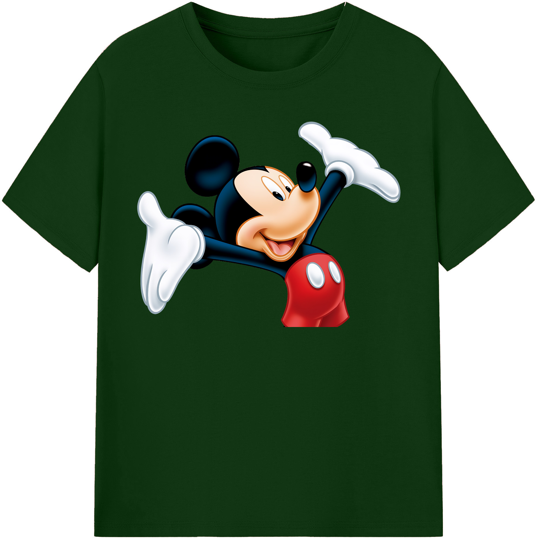 （画像用） ミッキーマウス Mickey Mouse 綿100％半袖Tシャツ（フロントプリント）
